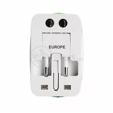 Imagem de Adaptador Tomada Universal Padrão 150 Países Uk Europa Eua Asia Viagem Bivolt 110/220 Bivolt Aio