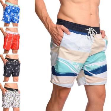 Imagem de Kit 5 Short Praia Masculino Bermuda Treino Academia Calção Corrida Tac