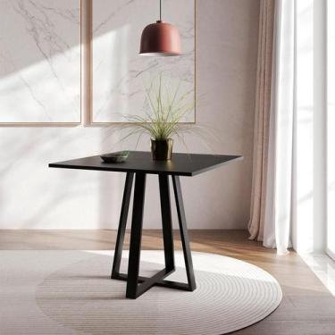 Imagem de Mesa de Jantar Quadrada Mônaco Preta 90 cm - New Green