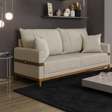 Imagem de Sofá 3 Lugares 200cm Linho Kazu Bexs Estofados - Parma Cru