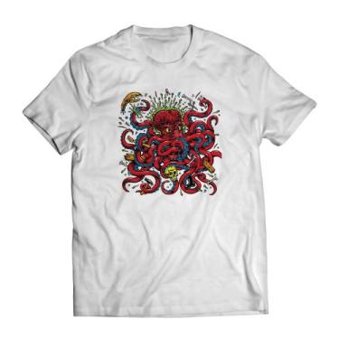 Imagem de Camiseta Unissex Infantil e Adulto Skate Santa Cruz Polvo - Hot Cloud 