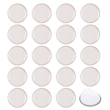 Imagem de Ezprotekt Ezrotekt 16Pcs Autoadesivos Deslizadores de Móveis 2-3/8" Almofadas Redondas para Móveis Deslizadores Adesivos Resistente para Móveis para Carpetes Deslizadores de Cadeiras para Carpetes E M