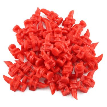 Imagem de E-outstanding 40 peças pulverizador de 360 graus micro jardim gramado pulverizador de água de nebulização sistema de irrigação para neblina hidropônica e aeropônica vermelho