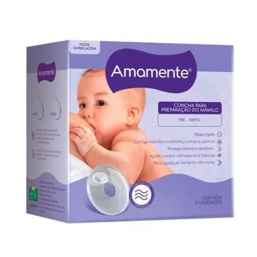 Imagem de Conchas Para Preparação Do Mamilo Amamente Pré Parto Com Ventilação Base Rígida 2 unidades