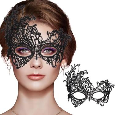 Imagem de Blindery Lace Eye Mask Costume Mask Lace Masquerade Mask Women Party Ball Venetian Masks for Ball Proms and Party (phoenix)