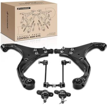 Imagem de A-Premium Kit De Suspensão Dianteira Com 6 Peças, Conjunto Braço Controle Inferior E Junta Esférica Da Barra Estabilizadora, Compatível Kia Sportage 2005-2010 Hyundai Tucson 2005-2009