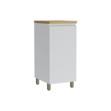 Imagem de Gabinete De Cozinha Modulado Balcão Com Tampo Rainha Com 1 Porta 40cm Branca-nature - Nesher