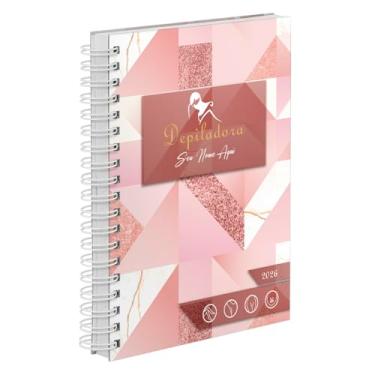 Imagem de Agenda Comercial 2026 Personalizada Capa Dura Depiladora Rosê