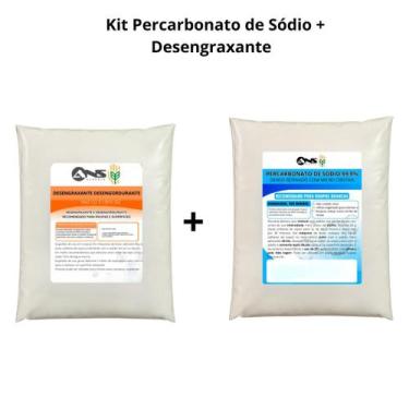Imagem de Kit Limpeza Pesada Percarbonato de Sódio 1kg Desengraxante Desengordur