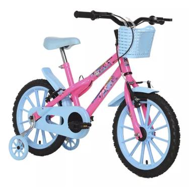 Imagem de Bicicleta Infantil Vellares Aro16 Super Girl Rosa/azul Bike