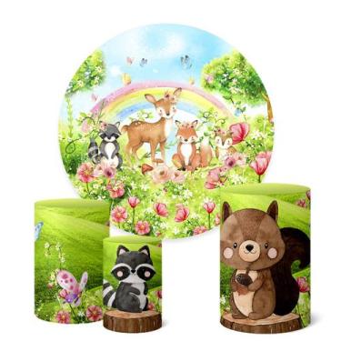 Imagem de Trio Capas Cilindro + Painel Redondo 1,50m Bosque - Fadrix, K1BSQ0006