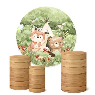 Imagem de Trio Capas Cilindro + Painel Redondo 1,50m Bosque - Fadrix, K1BSQ0009