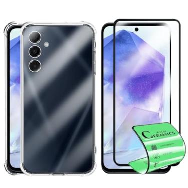 Imagem de Película de Cerâmica + Capa Capinha Case Para Galaxy A55 Nanogel Não Quebra