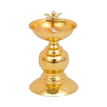 Imagem de Ｂｅｓｇａ Suporte para Lâmpada de Ghee, Suporte para Vela, Castiçal Regulável, Suporte para Vela de Chá de Liga, Suporte para Lâmpada de Manteiga para Sala de E, Estilo d, Tamanho real