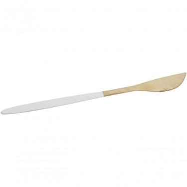 Imagem de Conjunto 6 Facas Para Mesa De Aço Inox ópera Champanhe-branca 22cm