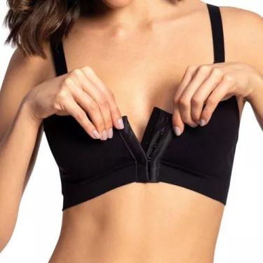 Imagem de Sutiã Pós Cirúrgico Loba 41027 Abertura Frontal Casapaula - Lupo, Pret