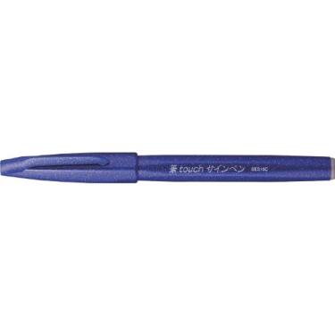 Imagem de Pentel Caneta Fude Touch, azul, feltro como pincelada (SES15C-C)