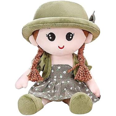 Imagem de XUXHOU Baby Girl Pano Boneca, 13.8in PP Algodão Soft Plush Princesa Boneca Brinquedo Recheado para Crianças Decoração do Quarto (green)