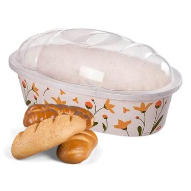 Imagem de Pote Porta Pão Vasilha Plástica Com Tampa Plasutil - Floral