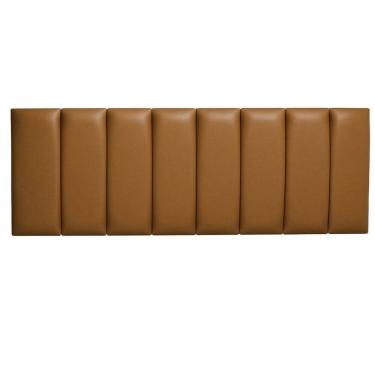 Imagem de Cabeceira Suspensa Cama Queen em Couro Evoa Conhaque