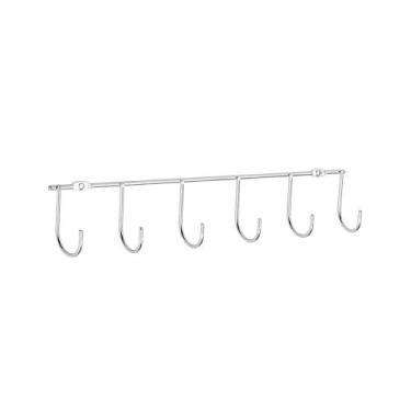 Imagem de Porta Xícaras Lateral com 06 Ganchos Cromado 340x65x40 mm 1001 Masutti