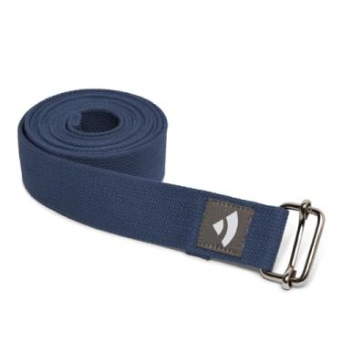 Imagem de Cinto Fita De Yoga Correia Para Alongamento 2.5 M X 38 Mm Bodhi (azul marinho)