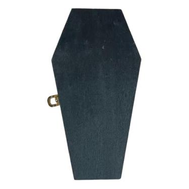 Imagem de MotiveTech Decoração de Halloween, Adereço, Caixa de Doces Decorativa, Pequena Caixa de Madeira, Mini Caixão para Lembrancinhas de Festa, Decoração de Quarto Gót, Preto, Tamanho real