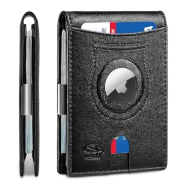 Imagem de Zitahli Airtag-Wallet-Mens-Slim-Carteira De Couro Com Bloqueio De Rfid E Clipe Para Dinheiro Air Tag Wallet Porta-Cartões Bifold Presentes Para Homens