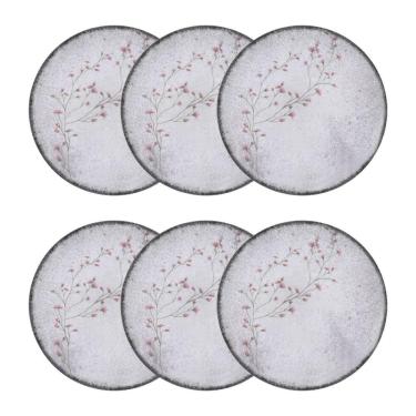 Imagem de Conjunto 6 Pratos Rasos 25cm Porcelana Floralis Tramontina