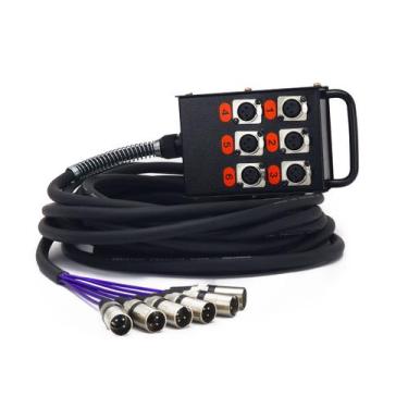 Imagem de Medusa 6 vias Montada com Conectores Cirilo Cabos 60 MT, 60 MT