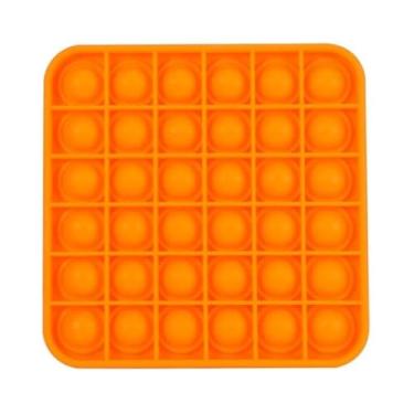 Imagem de Pop It Fidget Toys Brinquedo Anti-Stress Quadrado (Laranja)