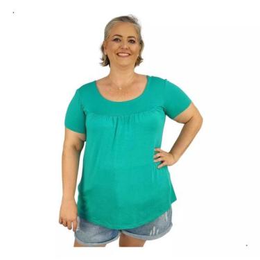 Imagem de Blusa Feminina Plus Size Senhora Manga Curta Moda Evangélica - Coalizã