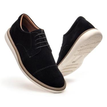 Imagem de Sapato Oxford Camurça Masculino Ingles Brogue Sola Costurada Confortav