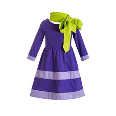 Imagem de Ruikajia Women Long Sleeves Halloween Costume Daphne Dress with Scarf adults mini dress Large