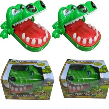 Imagem de Kit 2 Crocodilo Morde Dedo Jacare Jogo Brinquedo Infantil Croc Croc Presente Para Criança Menino Menina - Art Brink