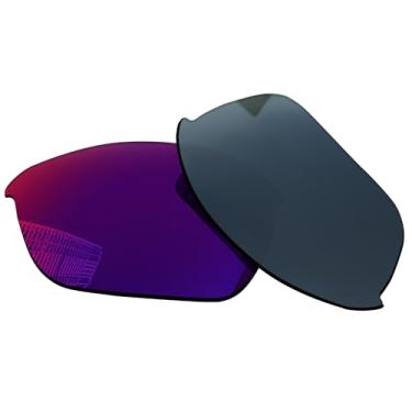 Imagem de Acefrog Lentes de reposição polarizadas de 1,5 mm para óculos de sol Oakley Half Jacket 2.0 OO9144, material atualizado, resistente a impactos - espelhado polarizado Midnight Sun - 1,5 mm
