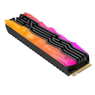 Imagem de fanxiang S790R 1TB NVMe M.2 SSD PCIe 4.0 x4, unidade de estado sólido interna com dissipador de calor RGB, até 7450 MB/s, 3D NAND TLC, compatível com PS5, ideal para jogos, criadores e profissionais