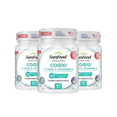 Imagem de KIT 03 COQ10 + OMEGA 3 + VITAMINA E 1.000MG 60 SOFTGELS - SUNFOOD EVOLUTION