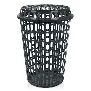 Imagem de Cesto de Roupas Organizador Multiuso Com Tampa Telado 60 L - Arqplast