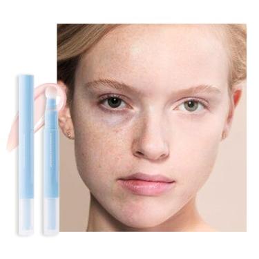 Imagem de HHLTOH Corretivo corretivo de cor, corretivo de lápis para olheiras, base de maquiagem à prova d'água, clareador sob os olhos, cobertura média, acabamento natural, 02 rosa claro