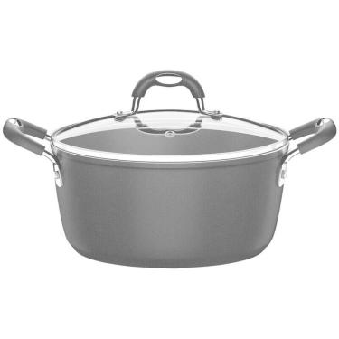 Imagem de Caçarola Tramontina Mônaco Induction Com Revestimento Antiaderente Starflon Premium Preto Com Tampa 28cm