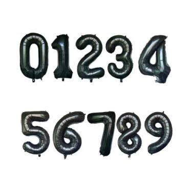 Imagem de Balões De Aniversário Grandes De Folha De 32 Polegadas Com Hélio Númer