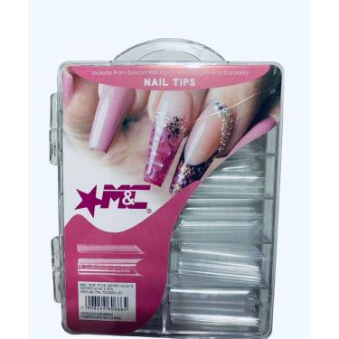 Imagem de Molde F1 M&C Extra Longa Com Curvatura C Unhas 100 Unidades