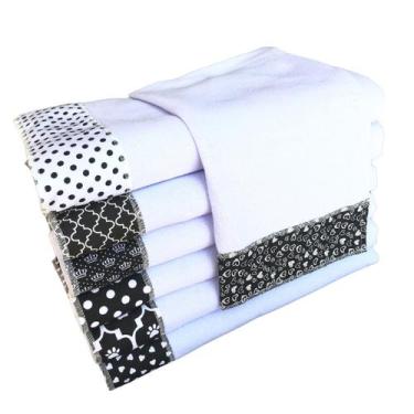 Imagem de Pano De Prato Pé de Galinha Barradinho Minimalista 05 Unid - Hcarvalho