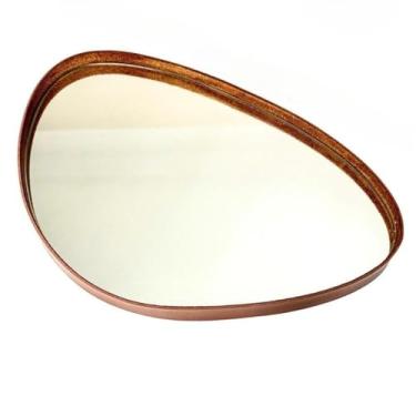 Imagem de Bandeja Decorativa Espelhada e Orgânica Para Organização de Casa Centro de Mesa Banheiro e Festas(N5 MARRON)
