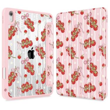 Imagem de Lepeoac Capa para iPad de 11 polegadas A16 2025 geração 11ª / iPad 11 polegadas 2022 10ª geração, porta-lápis embutido com capa à prova de choque, capa traseira transparente transparente, despertar