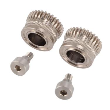 Imagem de aqxreight 2PCs Kit de Engrenagens de Extrusão de Impressora 3D 55HRC Aço Endurecido Extrusora de Impressora 3D Equipador de Roda para K1MAX K1c Coating Completo Com Compatível Com K1MAX K1 Kit3D (Ni