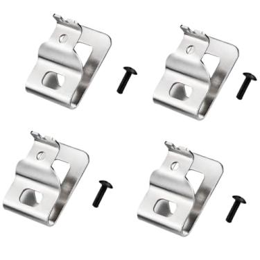 Imagem de (Pacote com 4) N268241 N086039 clipes de cinto de aço inoxidável adequados para ferramentas elétricas Dewalt 20V, compatível com, DCD980, DCD985, DCD980L2, DCD985L2, inclui parafusos e ganchos para