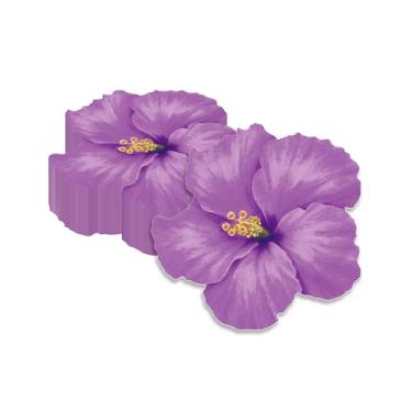 Imagem de 100 guardanapos de papel florais - guardanapos de festa em forma de flor roxa com decoração de padrão de flor roxa para casamento, aniversário, chá de bebê, reuniões de jardim, chá de panela e