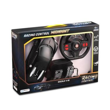 Imagem de Carrinho com Volante e Pedal Racing Control Midnight Preto Multikids - BR1147 BR1147